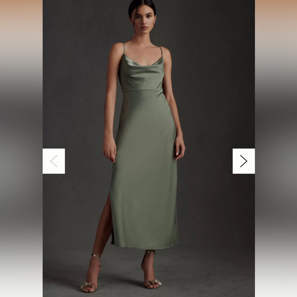 cowl neck midi dress